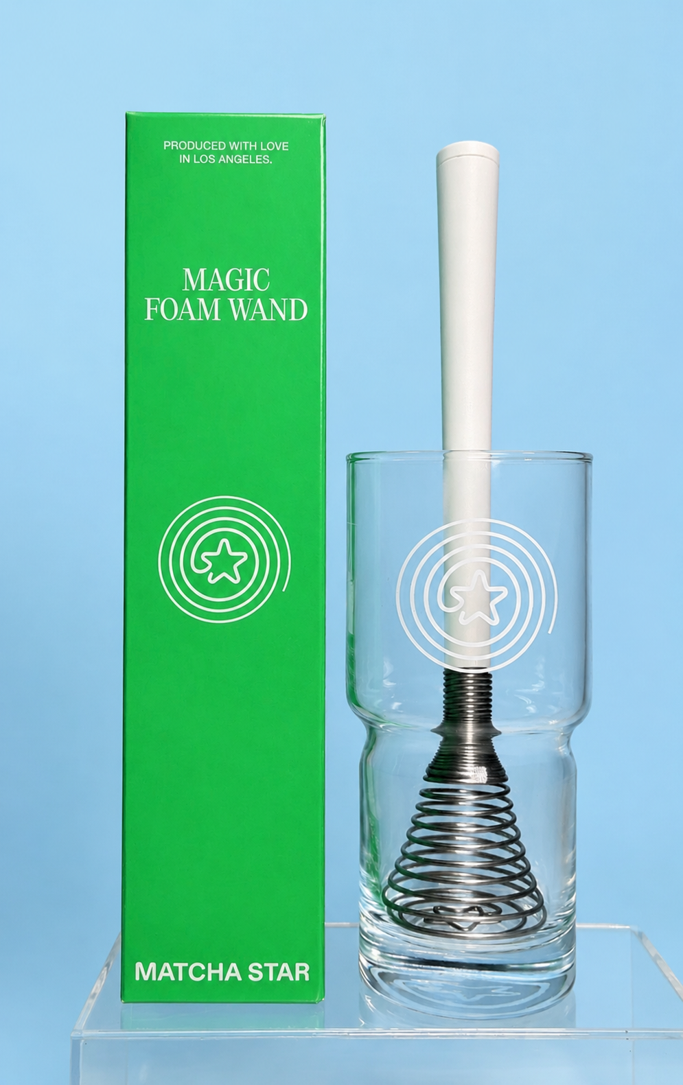 Matcha Star Foaming Glass